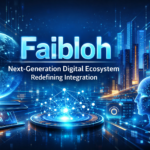 Faibloh digital ecosystem illustration with AI network, smart city, and integrated technology systems