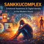 Sankkucomplex concept illustration showing emotional awareness and digital identity in modern internet culture