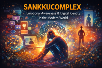 Sankkucomplex concept illustration showing emotional awareness and digital identity in modern internet culture