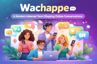 Wachappe digital communication concept showing people chatting online with smartphones and message icons